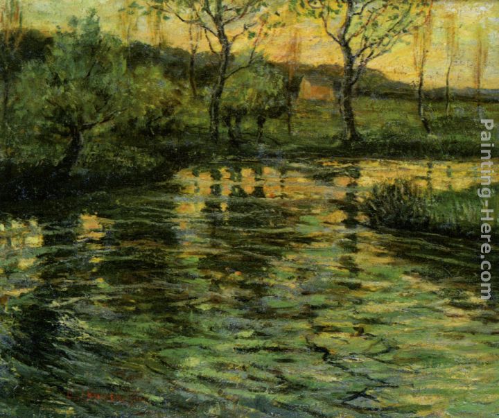 Conneticut River Scene painting - Ernest Lawson Conneticut River Scene art painting
